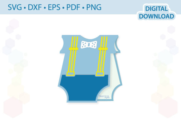 3D SVG Shapes for Baby Boy Card