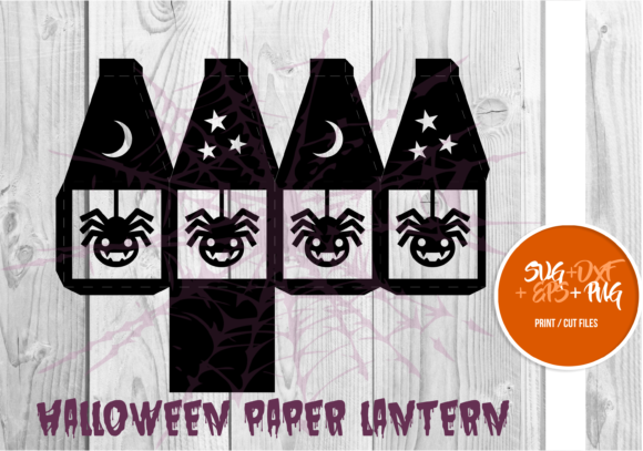 3D SVG Shapes: Halloween Paper Lantern Series 106