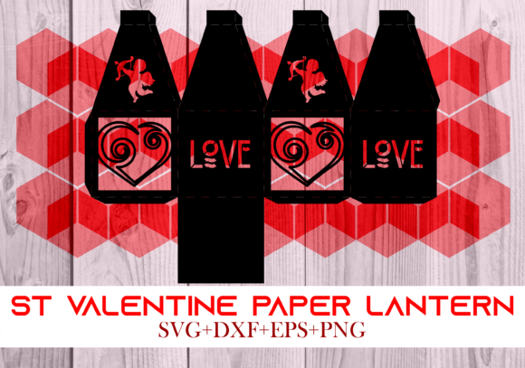 3D SVG Shapes: St Valentine Lantern 0015