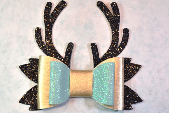 Deer Antlers Bow Template: 3D SVG Shapes