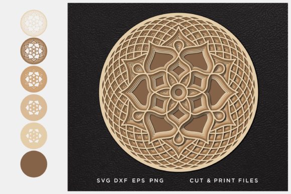 Golden Mandala: 3D SVG Shapes for Design