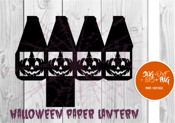 Halloween Paper Lanterns: 3D SVG Shapes