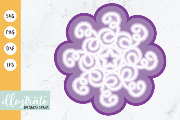 Layered Papercut Flower: Graphics for Crafts
