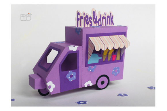 Truck 3D SVG Shapes for Branding